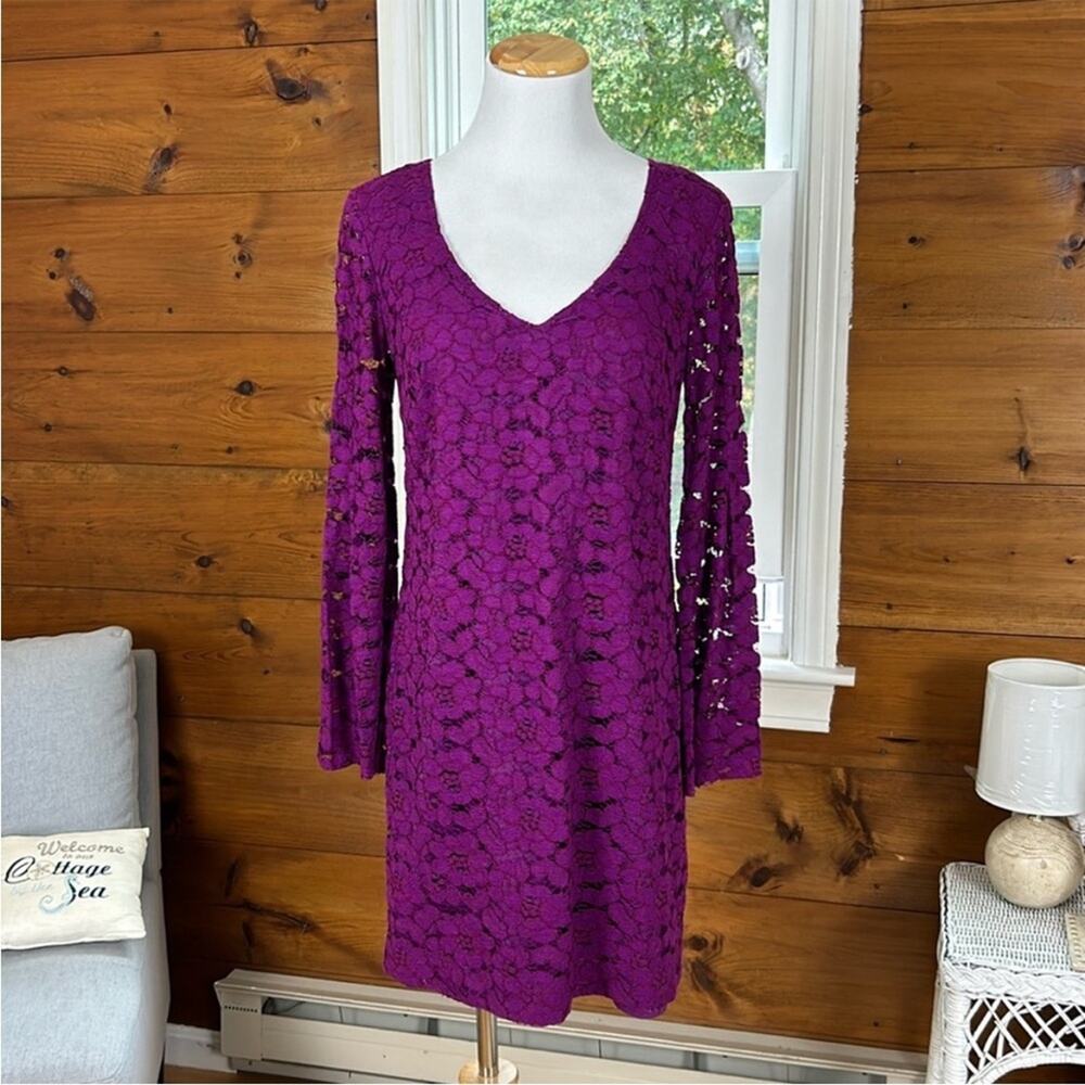 Trina Trina Turk Magenta Lace Dress Size M